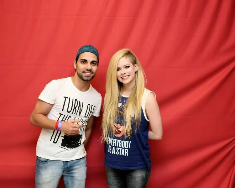 Avril Lavigne at a meet and greet